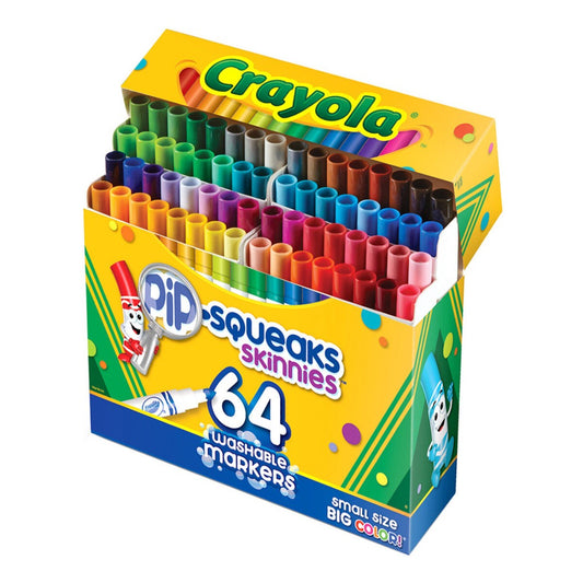 Crayola Pip-Squeaks Skinnies Washable Markers 64 Colors || الوان شينية كرايولا ضعيفة ٦٤ لون
