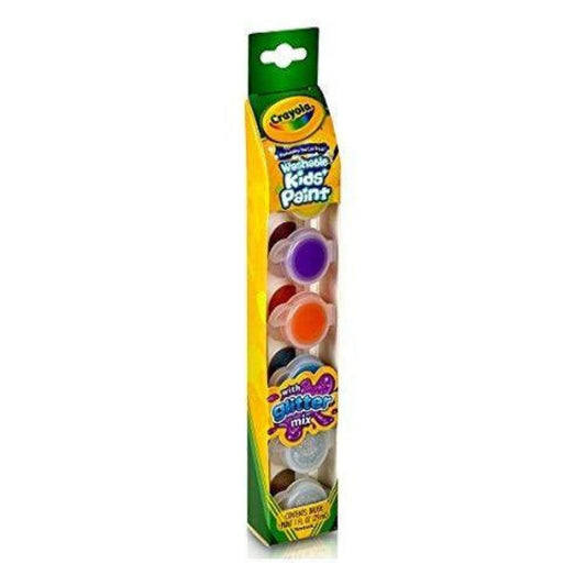 Crayola 6 Color Washable Kids Paint W/glitter Special Effects || الوان كرايولا مع زري قلتر