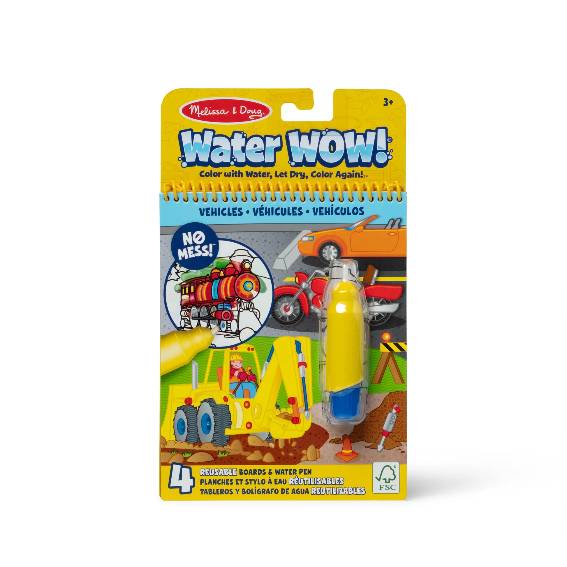 Melissa and Doug Water Reveal Pad Fairy Water Wow Vehicles || ميليسا آند دوج  لوحة رسم بالقلم المائي وسائل النقل