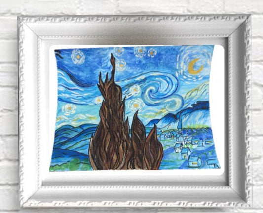 تجريدية النجوم ليله الطلاء