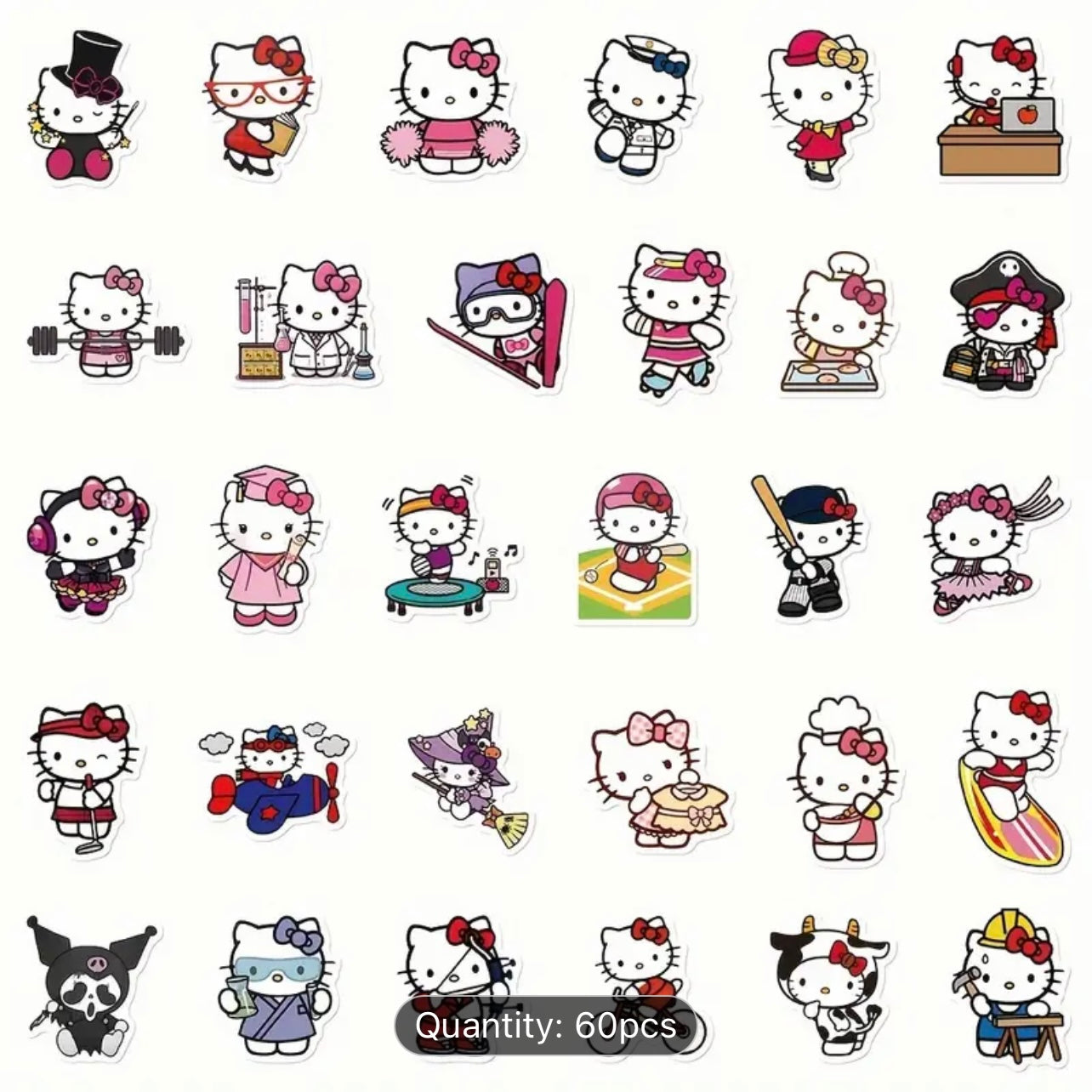 Hello Kitty Stickers 60 Pcs