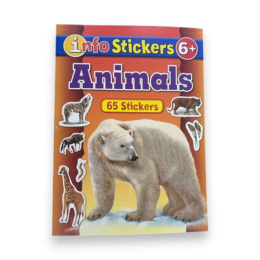 Children Activity Info Stickers 65+ Pcs Animals || نشاطات الاطفال دفتر سنيكرات 65+ ملصق الحيوانات