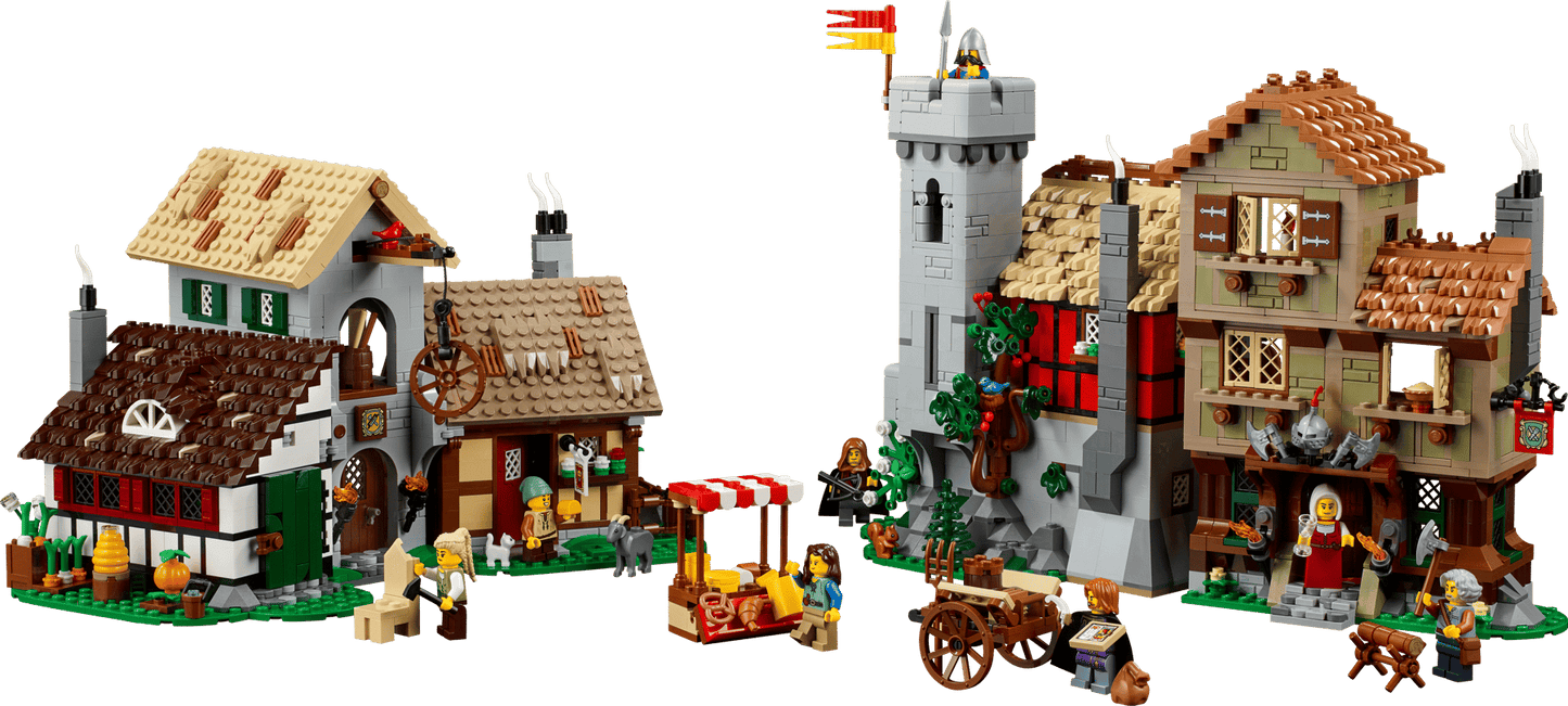 Lego MEDIEVAL TOWN SQUARE || ليقو ساحة البلدة في العصور الوسطى