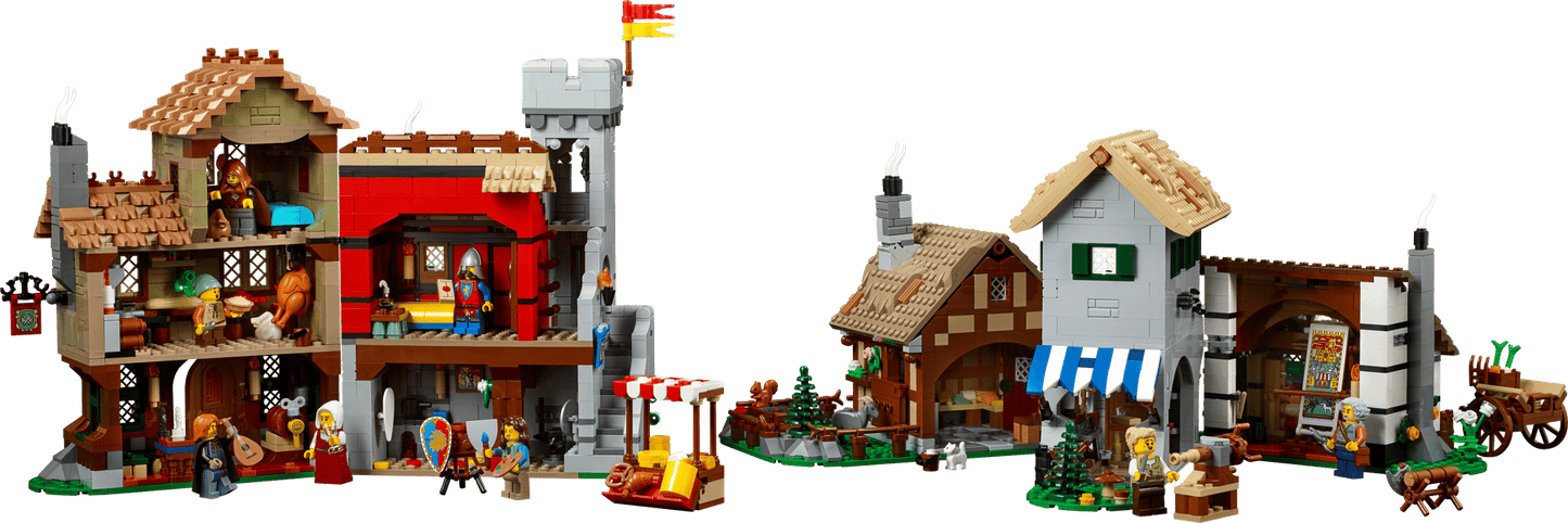 Lego MEDIEVAL TOWN SQUARE || ليقو ساحة البلدة في العصور الوسطى