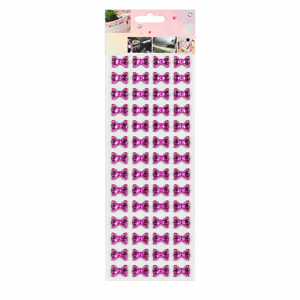 Crystal Sticker Sheet - Bows - Purple || ورقة ستيكر كريستال - فيونكات - بنفسجي