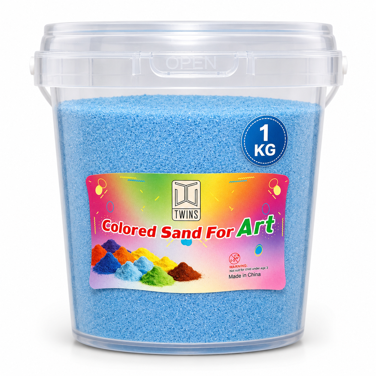 Twins Colored Sand 1 Kilo Light Blue || رمل ملون توينز 1 كيلو ازرق فاتح
