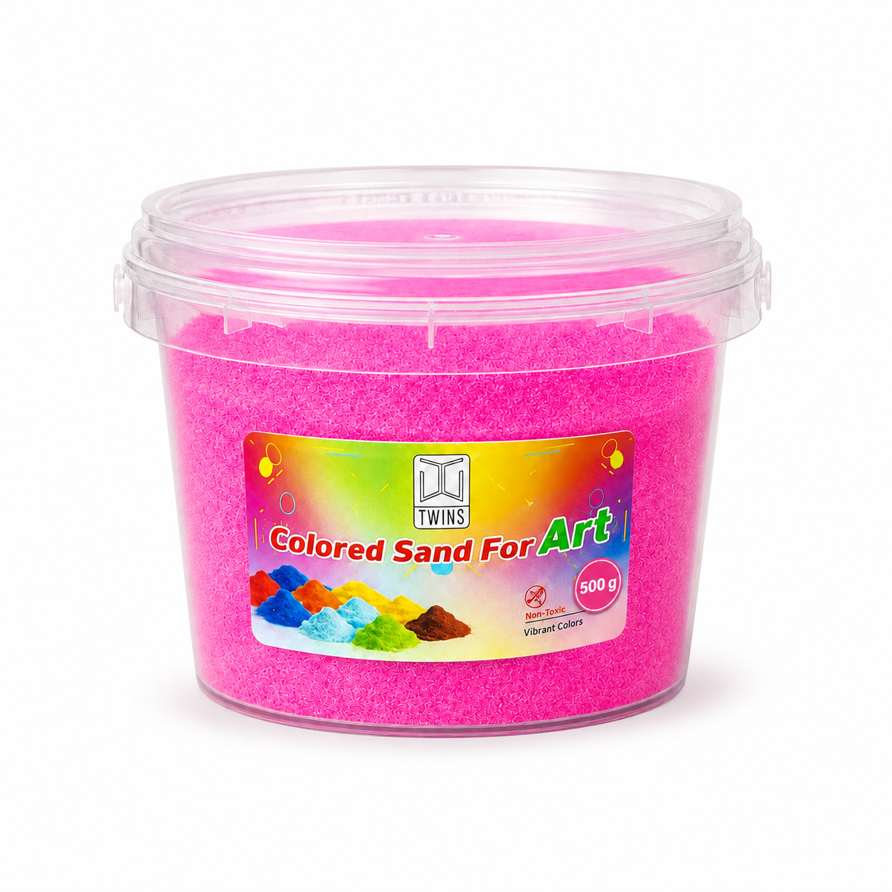Twins Colored Sand 500g Fuchsia || رمل ملون توينز 500 جرام فوشي
