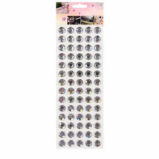 Crystal Sticker Sheet - Circles - Clear || ورقة ستيكر كريستال - دوائر - شفاف
