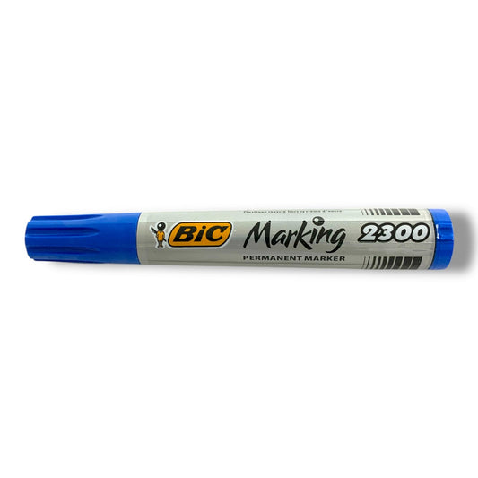 Bic Marking 2300 Permanent Marker Chisel Tip Blue || قلم ثابت بيك راس مشطوف ماركنج ٢٣٠٠  ازرق