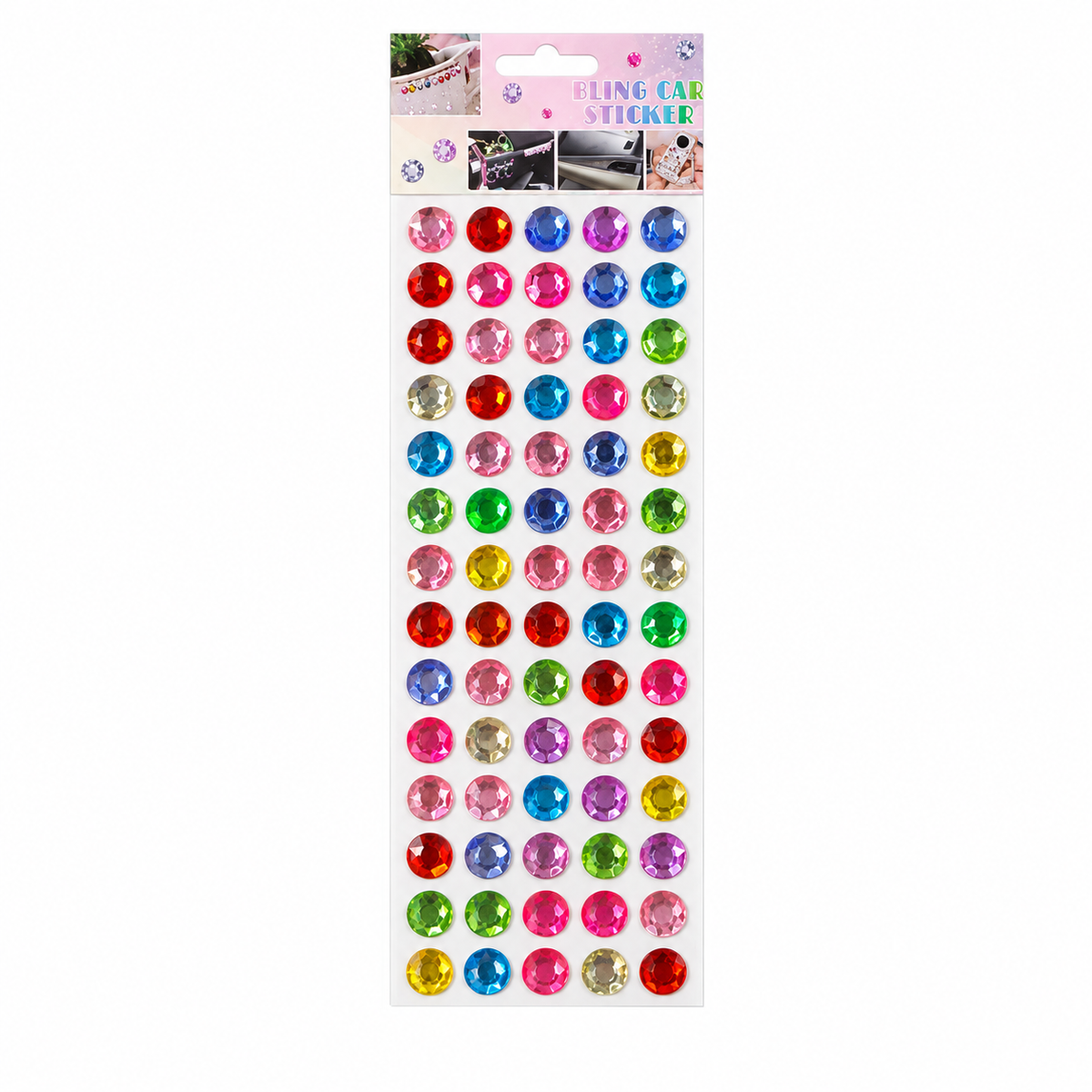 Crystal Sticker Sheet - Circles - Multicolor || ورقة ستيكر كريستال - دوائر - متعدد الألوان