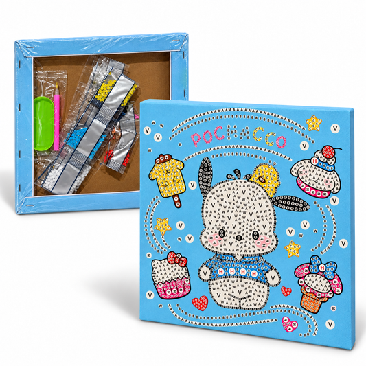 Diamond Art Canvas Kit — Pochacco — 25x25 cm || مجموعة تزين كانفاس بالكريستال - بوشاكو - 25 × 25 سم