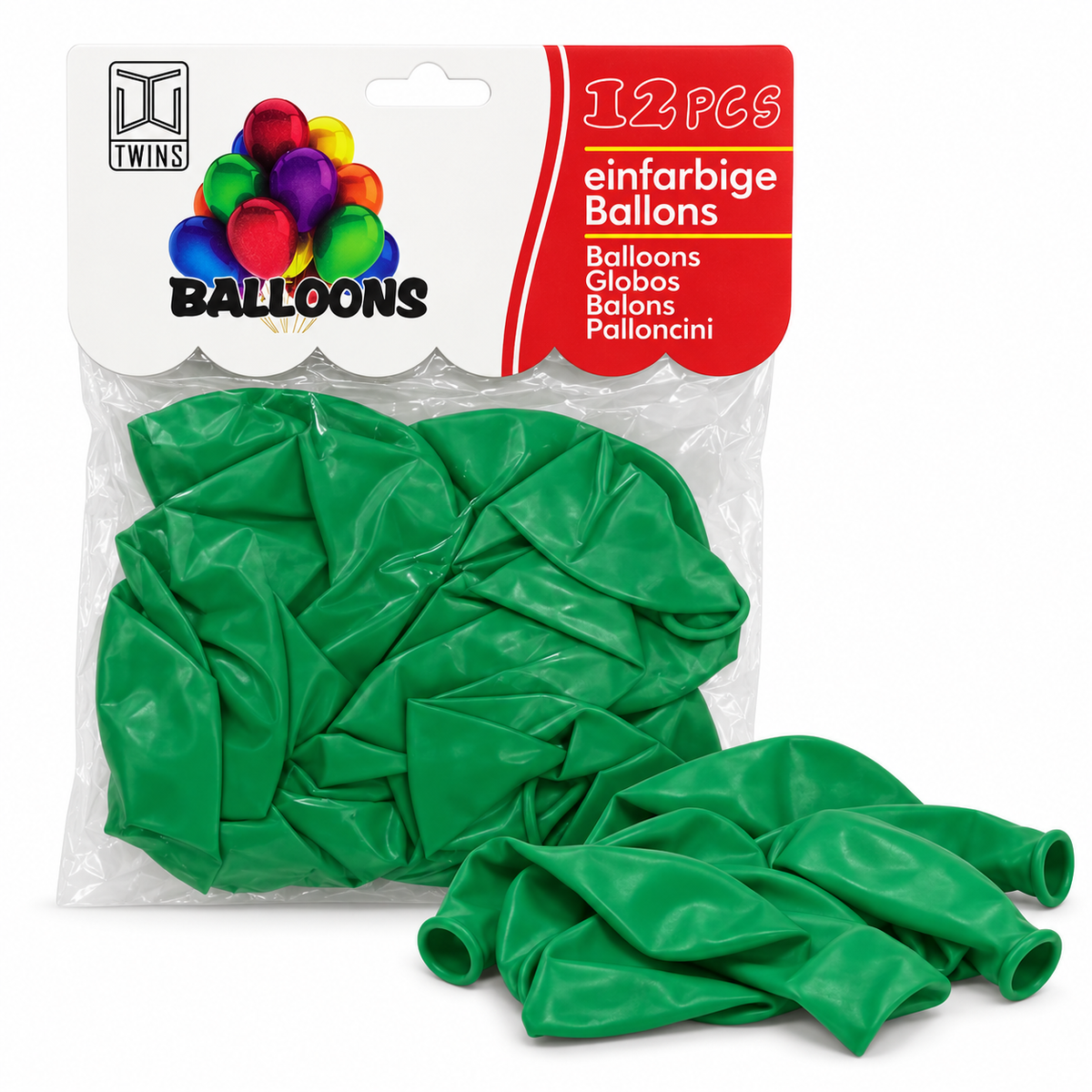 TWINS Green Balloons 12 Pcs || بالونات توينز أخضر 12 حبة