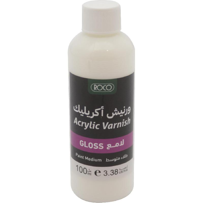 Roco Acrylic Mediums Gloss Varnish 100 ml || وسيط اكريليك روكو لامع 100 مل