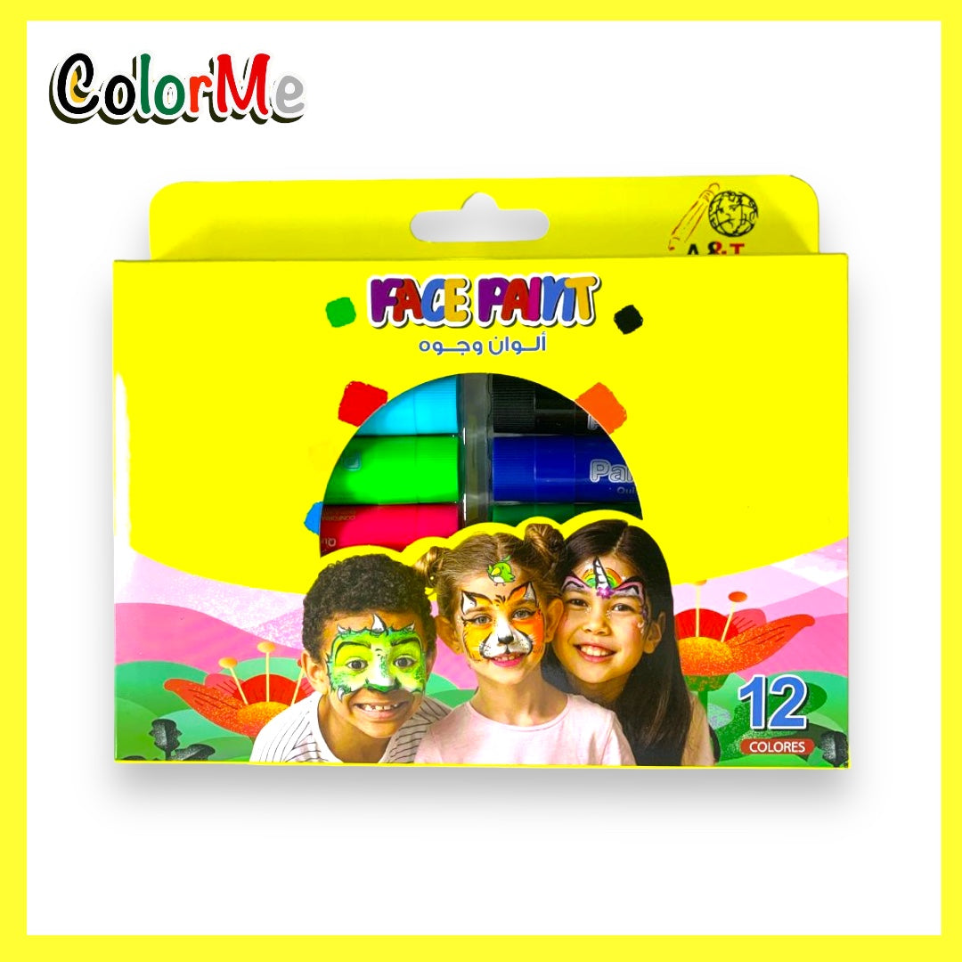 A&T Color Me Face Paint Kids Safe 12 Colors || الوان وجه كولور مي امنه للاطفال ١٢ لون