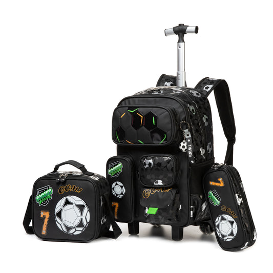 17"  Trolley  Backpack 3PCS FLYING TIGERS TWINS || شنطة ترولي 17 انش 3 قطع النمر الطائر توينز