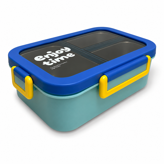 Lunch Box 3 Sections Blue || لانش بوكس 3 اقسام ستيل ازرق