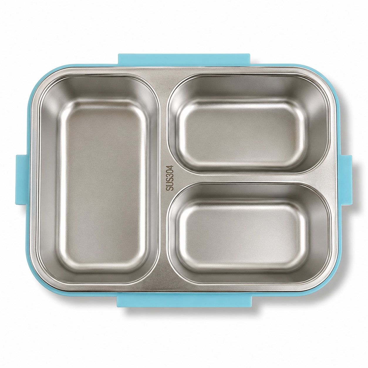 Lunch Box 3 Sections Blue || لانش بوكس 3 اقسام ستيل ازرق