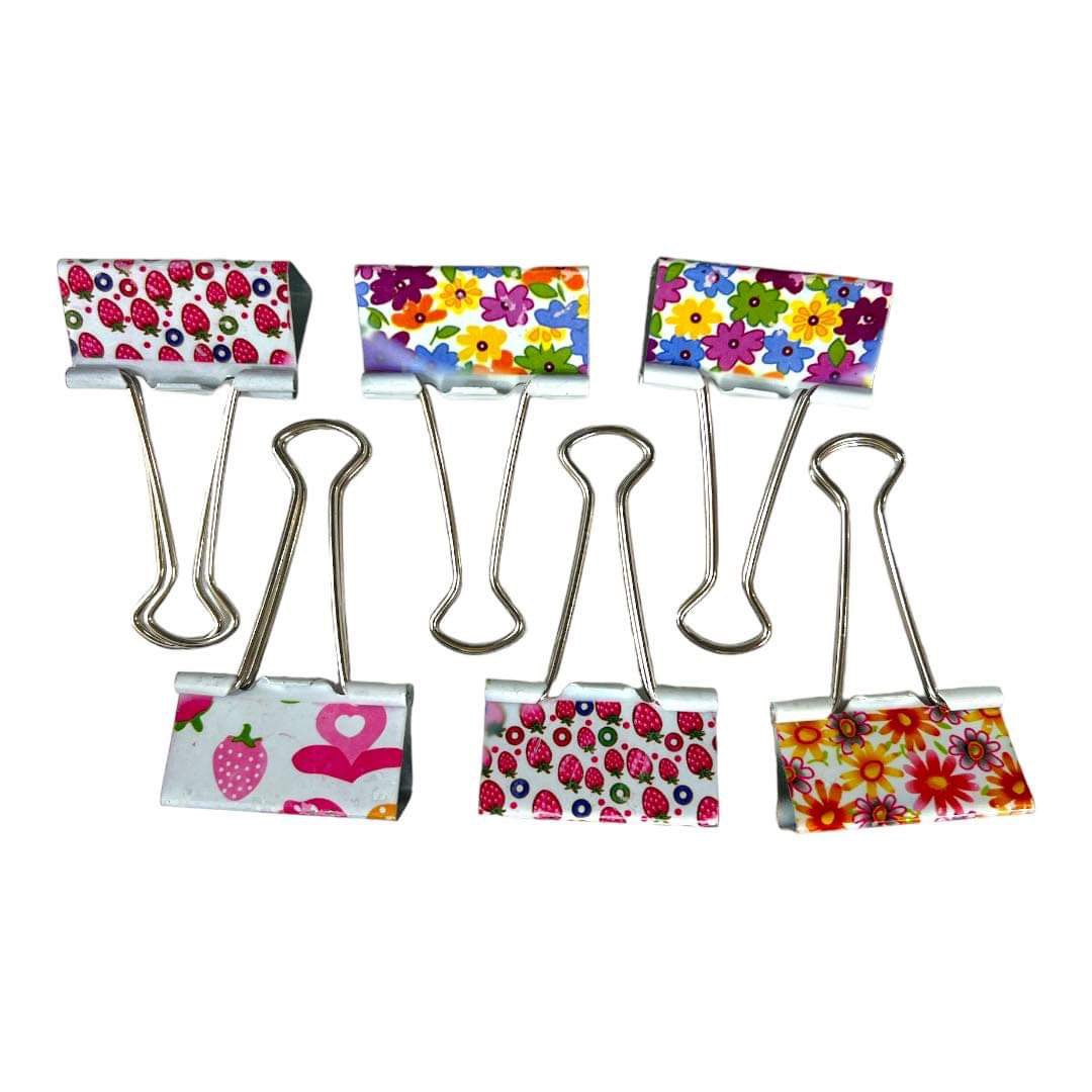 Color Paper Clips 6 pack Colored Prints || كليبس ورق ملون عدد ٦ حبة نقشات متنوعه