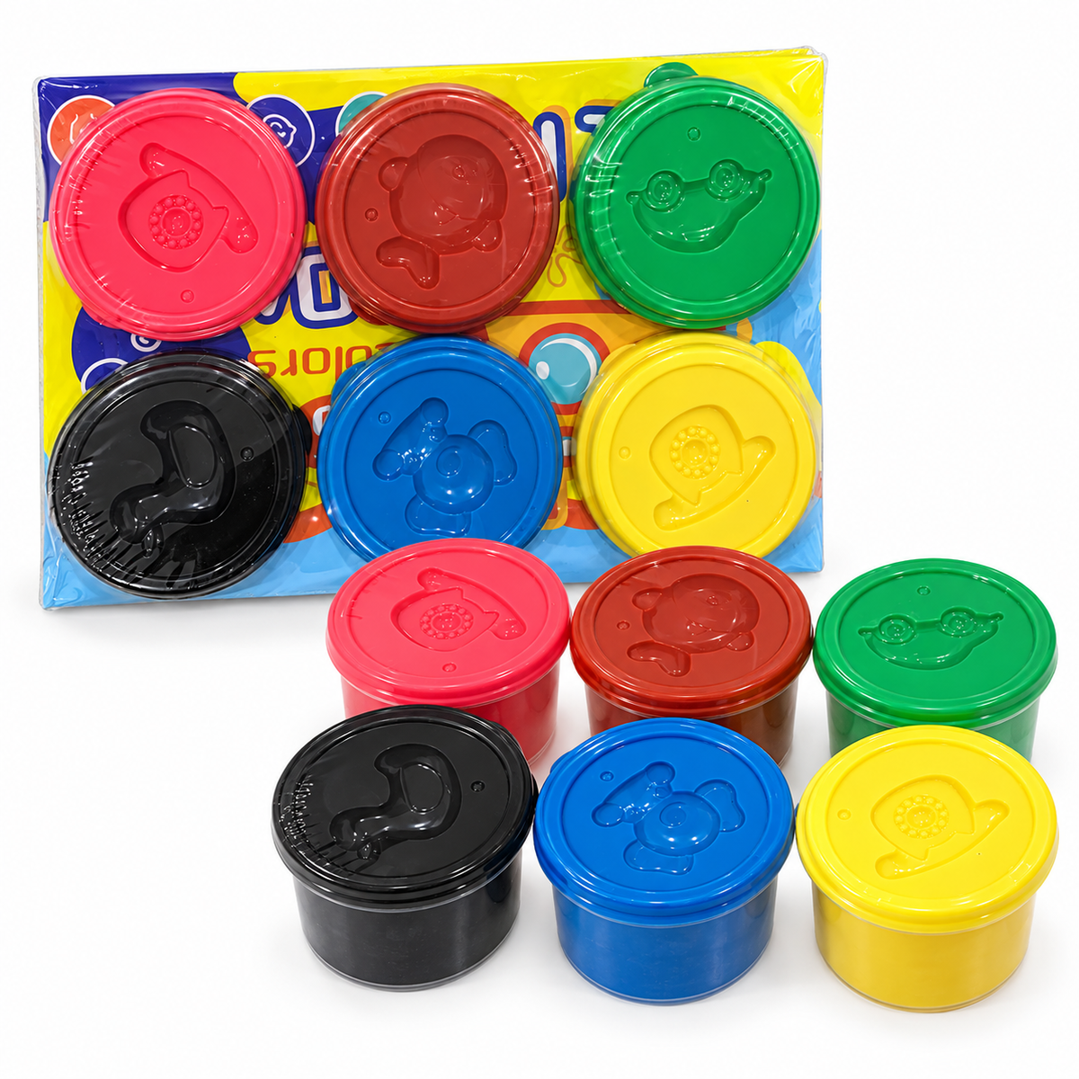 Play Dough Card Set 6 Tubs || مجموعة صلصال على بطاقة 6 علب