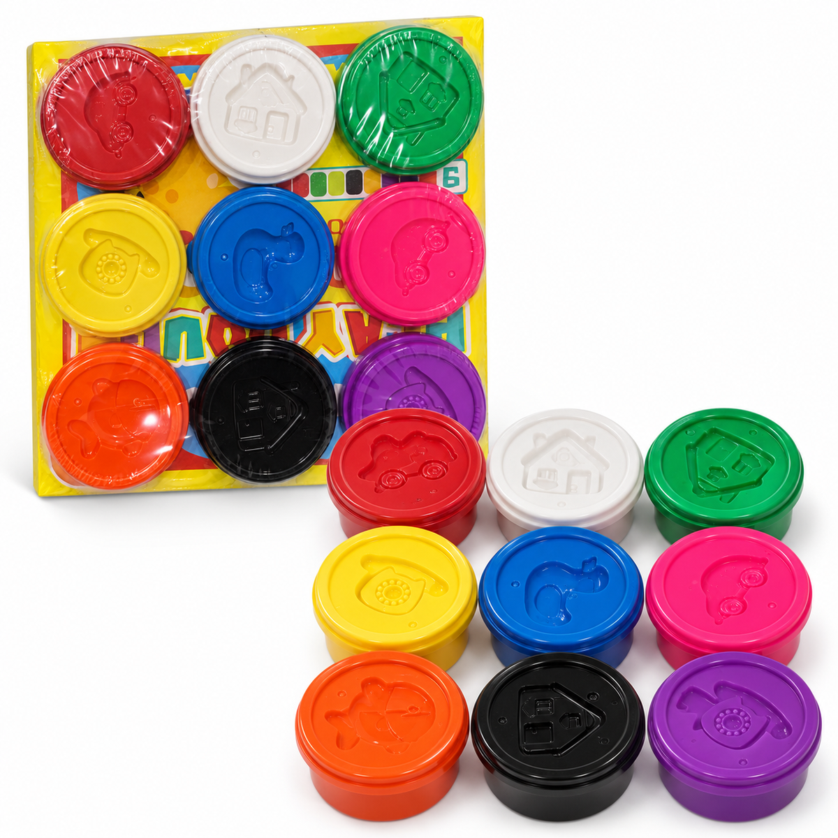 Play Dough Card Set 9 Tubs || مجموعة صلصال على بطاقة 9 علب