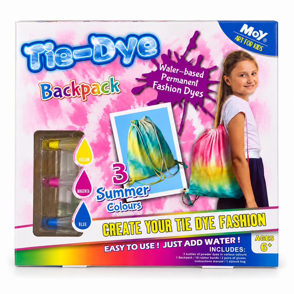M&Y Tie-Dye Backpack Kit || مجموعة صباغة تاي داي حقيبة ظهر إم آند واي