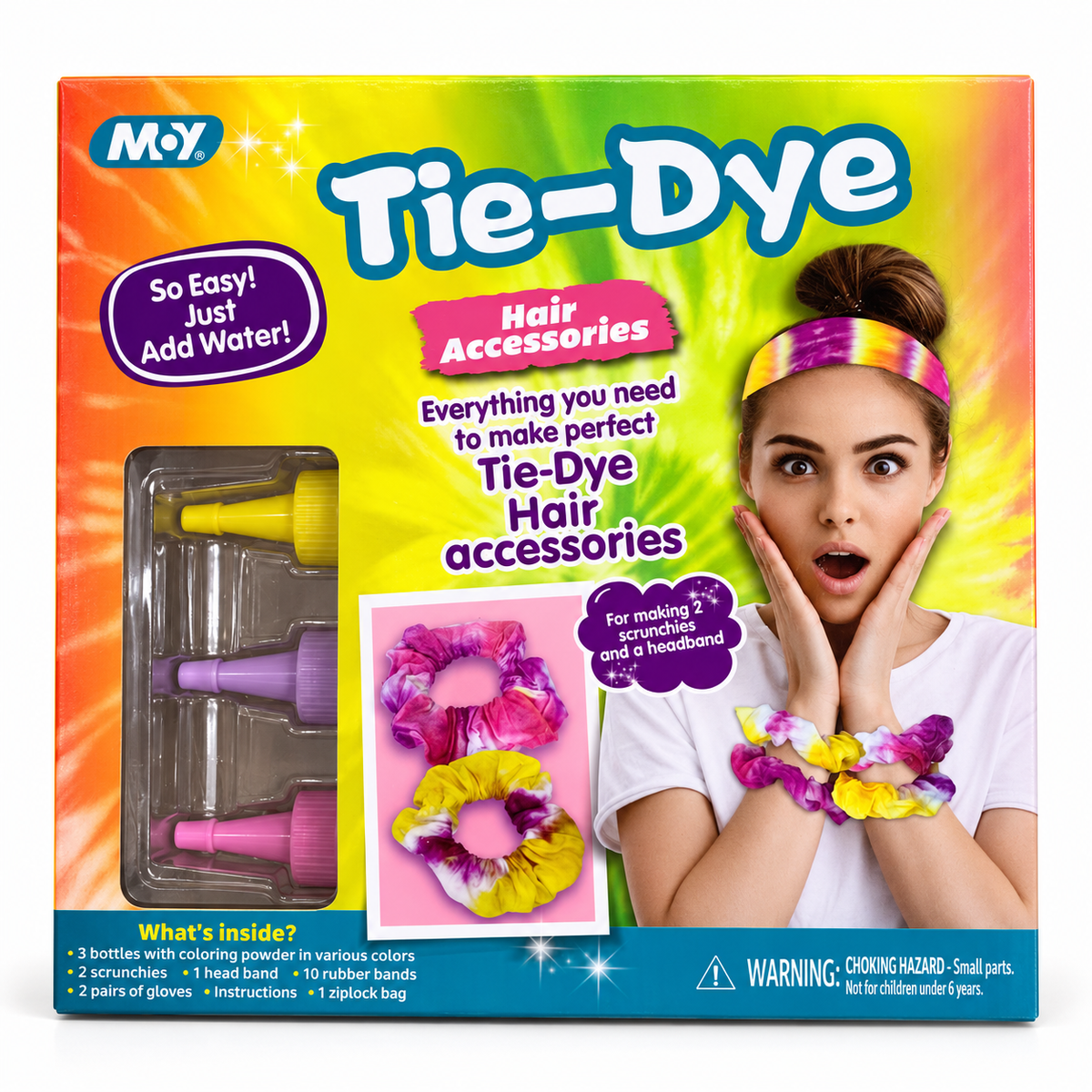 M&Y Tie-Dye Hair Accessories Kit || مجموعة صباغة تاي داي إكسسوارات شعر إم آند واي