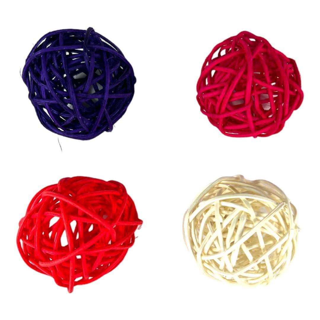 4 Pack Rattan Balls || كرات قش شد ٤ حبة