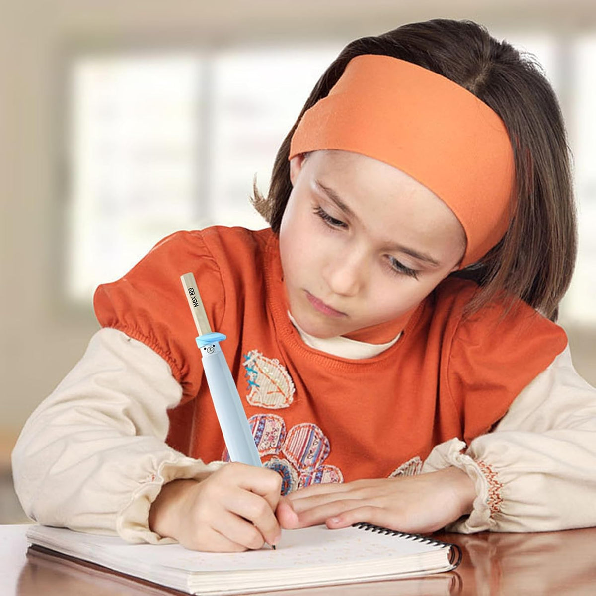 Silicone Hand Writing Aid Pencil Holder For Kids Blue Color || مسكة قلم كاملة للاطفال لون ازرق