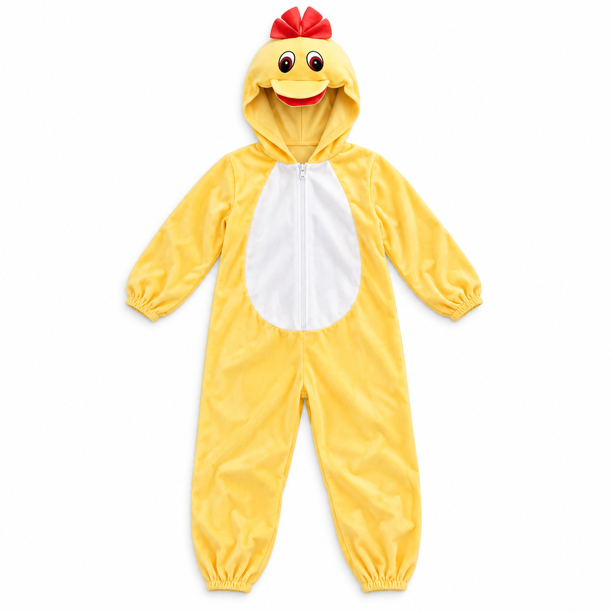 Yellow Chick Hooded Costume – Size S (100–110 cm) || زي كتكوت أصفر بغطاء رأس – مقاس S (100–110 سم)