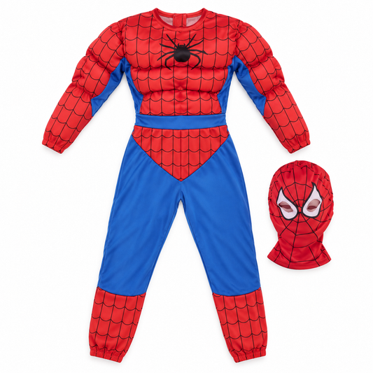 Red and Blue Spider Muscle Costume with Mask || زي العنكبوت العضلي أحمر وأزرق مع قناع — costume product image