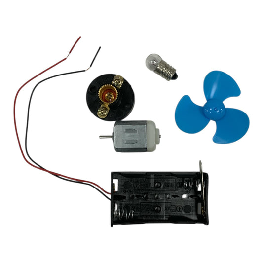 Electricity Set Electric Motor Fan Blue Color || دائرة كهربائية محرك مع مروحة لون ازرق