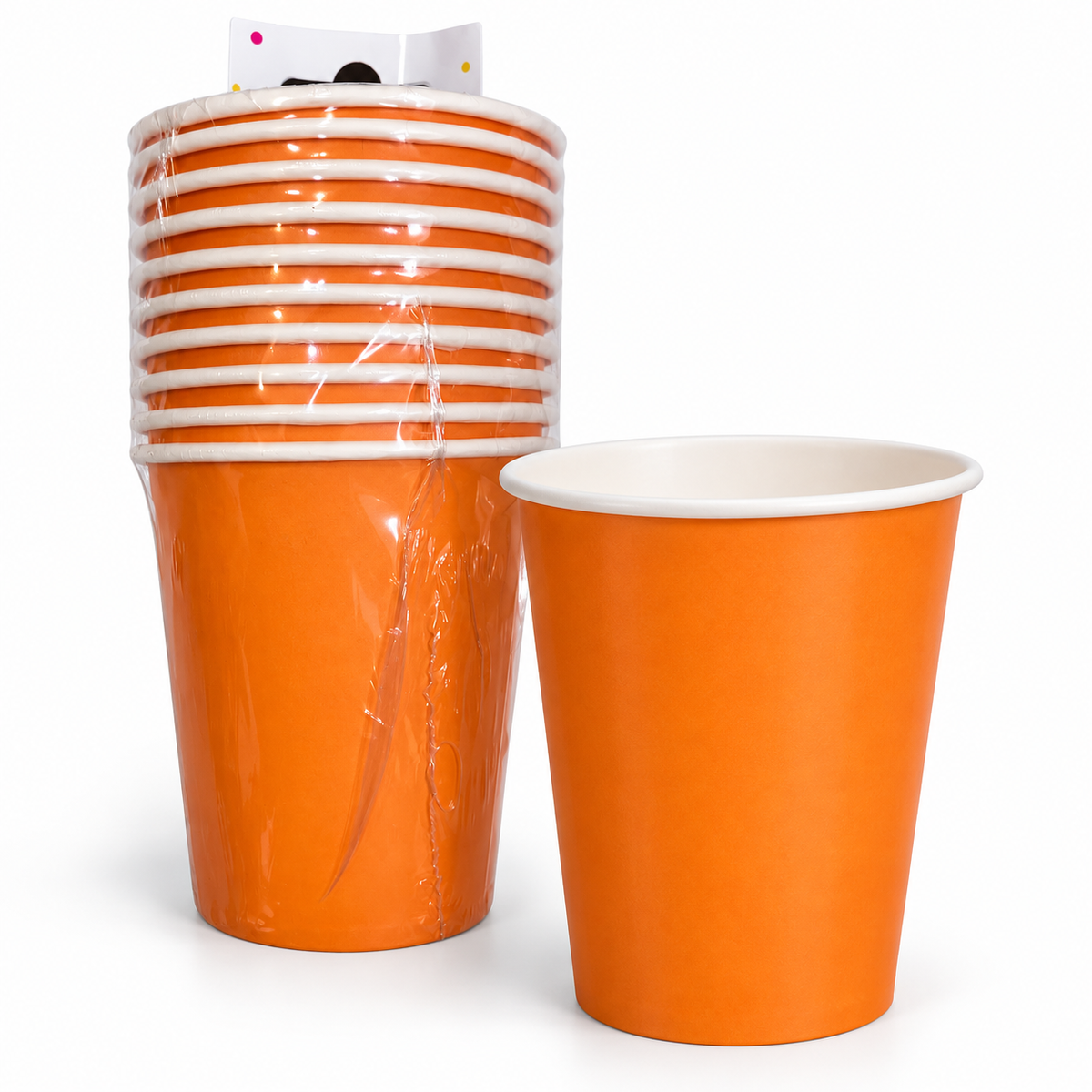 Orange Paper Party Cups || أكواب ورقية للحفلات برتقالي