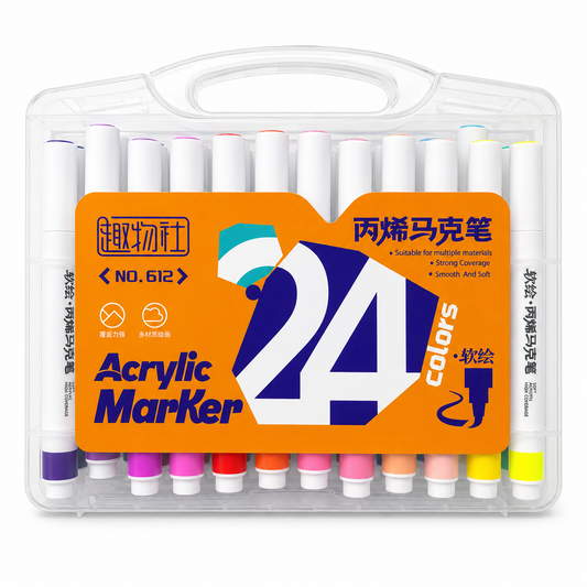 Acrylic Marker 24 Colors || الوان اكريليك ماركر 24 لون