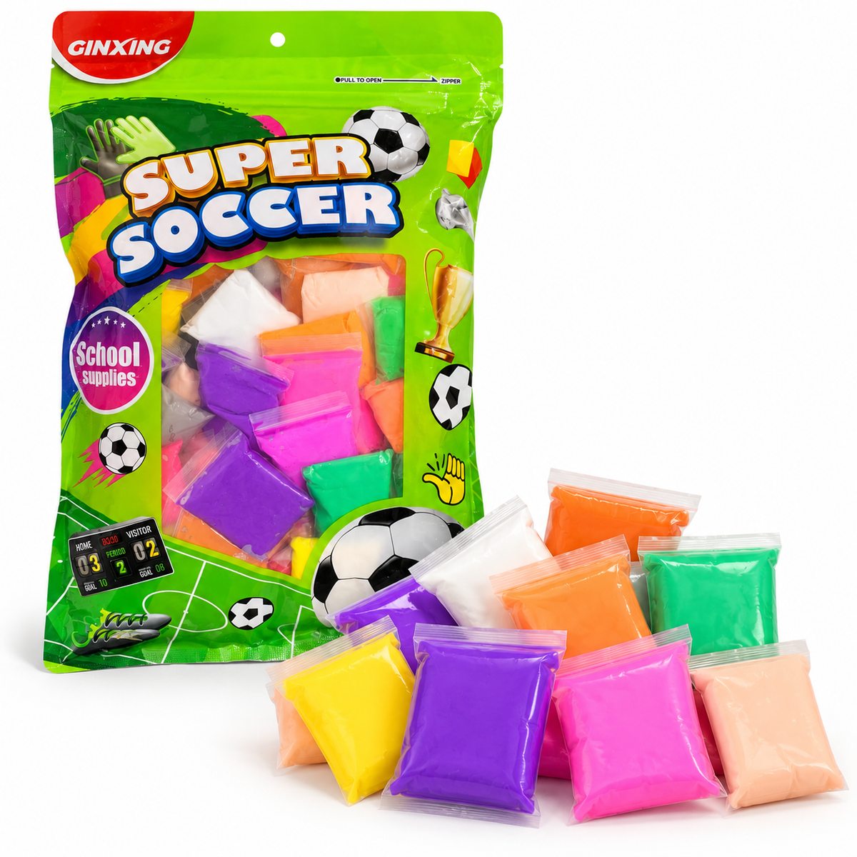 Super Soccer Modelling Set Green Pack || مجموعة سوبر سوكر للتشكيل في عبوة خضراء