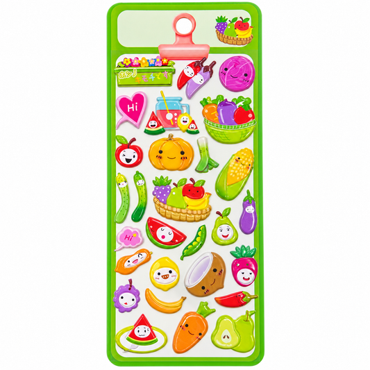 A&T Embossed Stickers Fruits Veggies Stickers #1 || ستيكرات بارزة اي اند تي خضار و فواكه #١