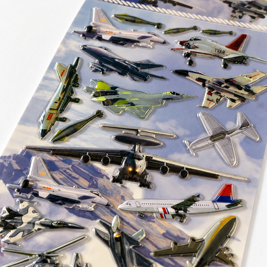 A&T Embossed Stickers Fighter Jets #1 || ستيكرات بارزة اي اند تي طائرات حربية #1
