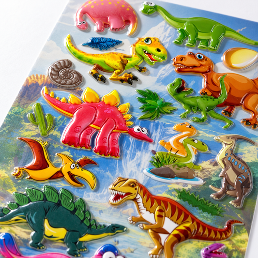 A&T Embossed Stickers Dinosaurs #1 || ستيكرات بارزة اي اند تي ديناصورات #1