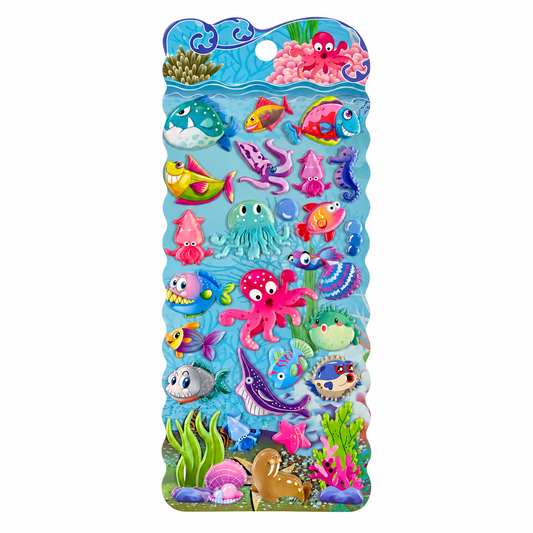 A&T Embossed Stickers Sea Life #1 || ستيكرات بارزة اي اند تي الحياة البحرية #1
