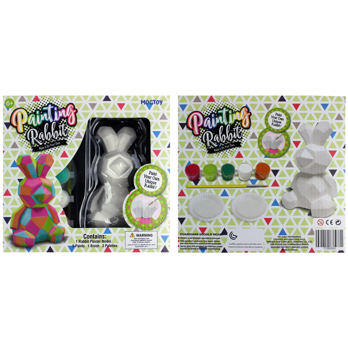 MOGTOY Painting Rabbit Plaster Kit