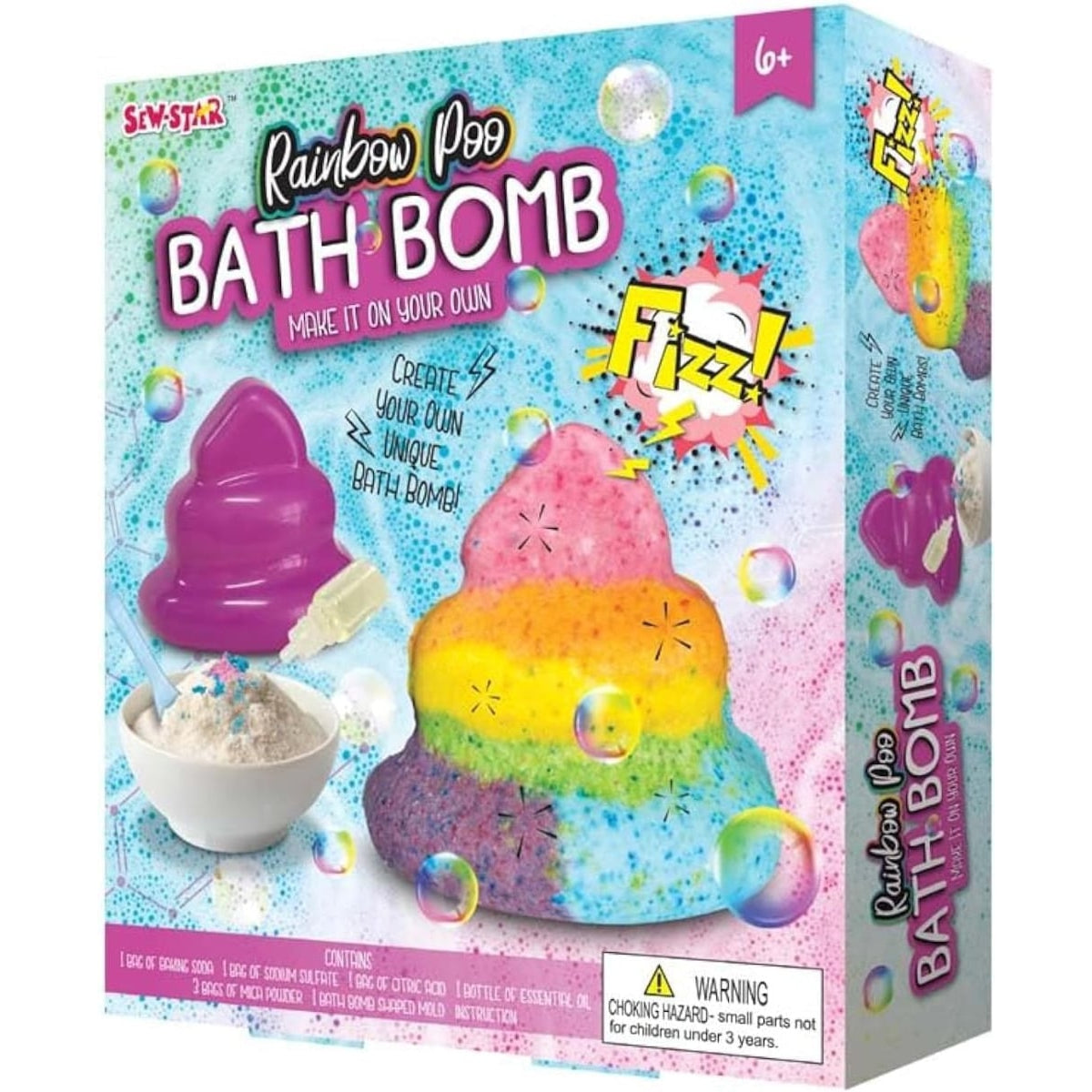 MOGTOY Rainbow Poo Bath Bombs Kit || مجموعة قنابل استحمام MOGTOY بشكل براز قوس قزح