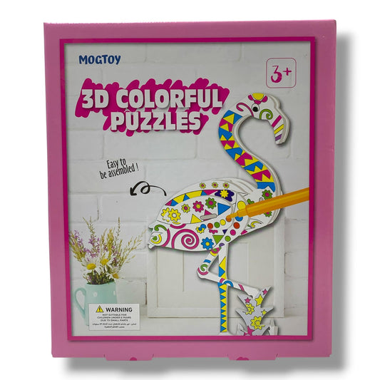 Mogtoy 3D Colorful Puzzle Flamingo || لعبة تلوين البازل ثلاثي الأبعاد فلامنجو