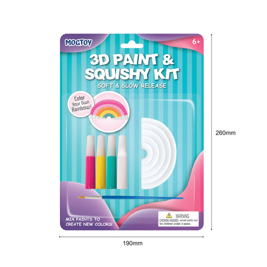 MOGTOY 3D Paint & Squishy Kit - Rainbow