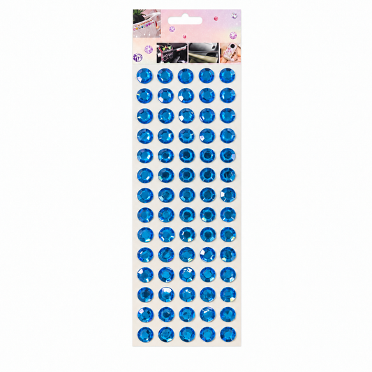 Crystal Sticker Sheet - Circles - Blue || ورقة ستيكر كريستال - دوائر - أزرق