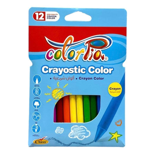 Colorpia Crayostic Color Crayons 12 Colors|| الوان شمعية كولوربيا ١٢ لون