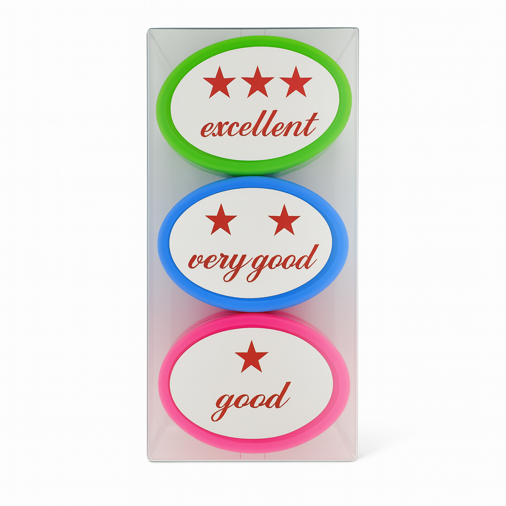 English Encouraging Stamps 3 Pcs || طباعات تشجيعية انجليزي 3 حبات