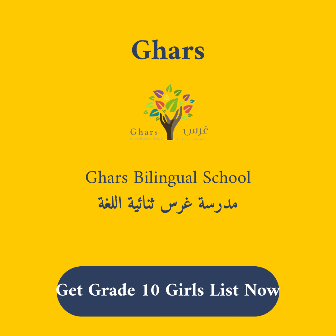 Ghars Bilingual School Stationery & Supply Lists Grade 10 Girls