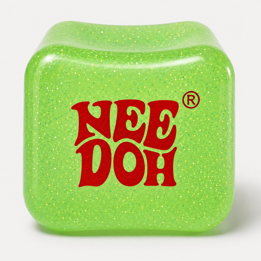 Needoh Squishy Glitter Nice Cube Green || مكعب نيدو سكوشي جلتر اخضر