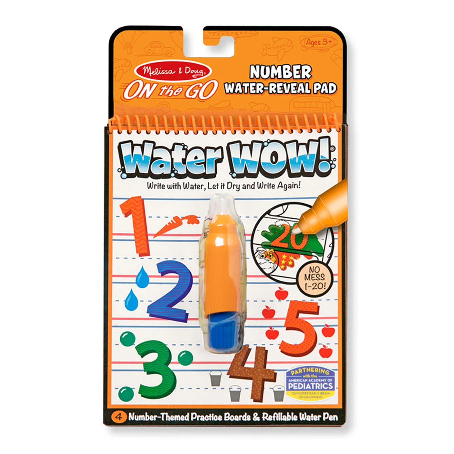 Melissa and Doug Water Reveal Pad Fairy Water Wow Numbers || ميليسا آند دوج  لوحة رسم بالقلم المائي ارقام
