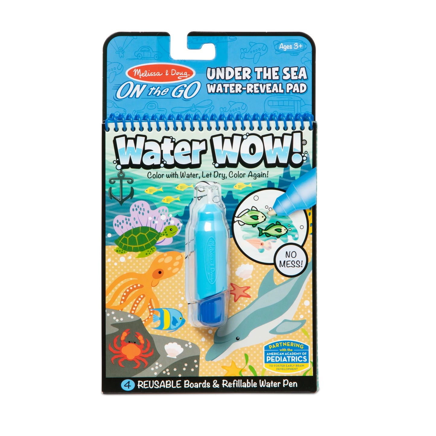 Melissa and Doug Water Reveal Pad Fairy Water Wow || ميليسا آند دوج  لوحة رسم بالقلم المائي الحياة البحرية