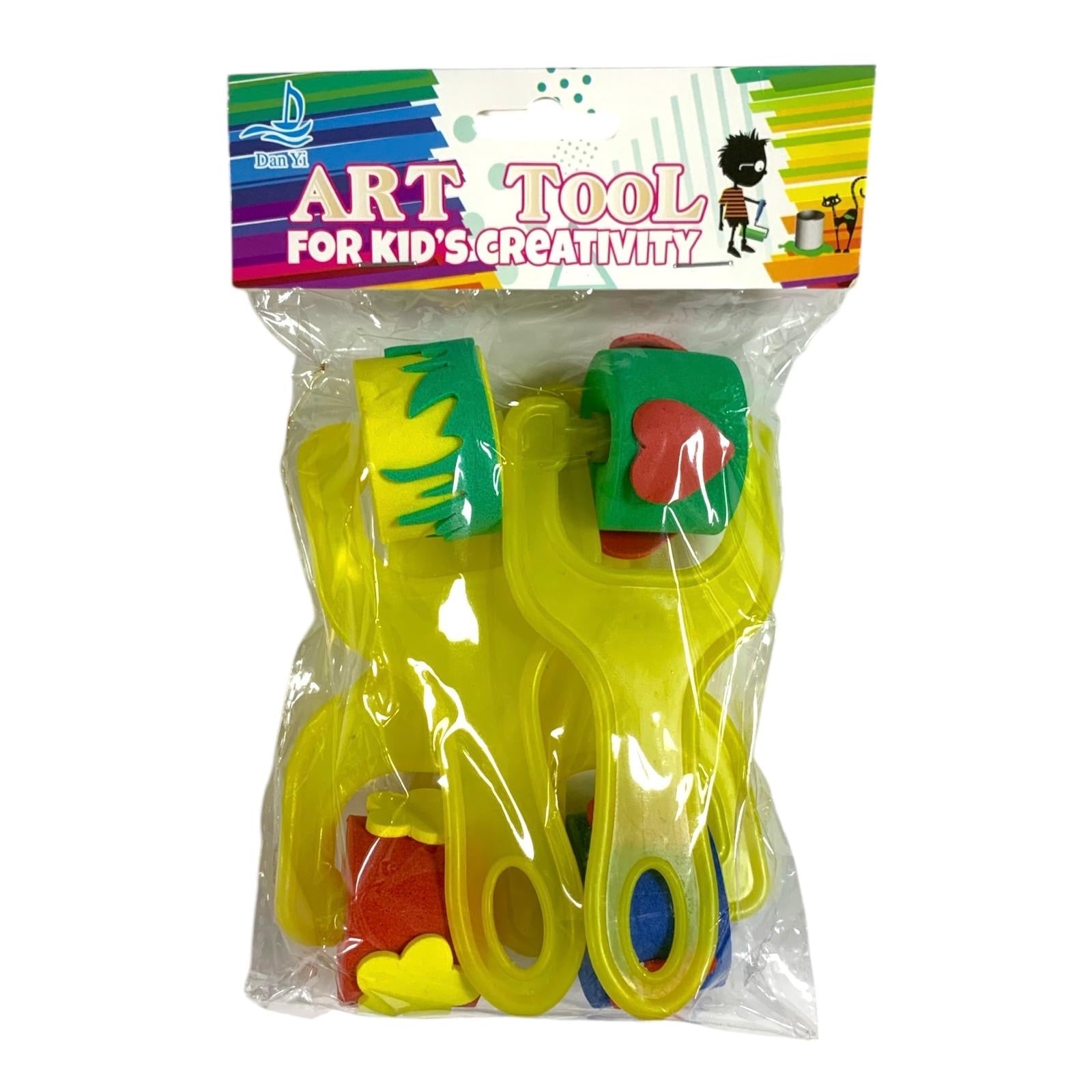 Sponge Pattern Roller Kids Art Tool || رول اسفنج اشكال للاطفال